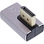 InLine DisplayPort Adapter | 90° links | DP1.4 (8K 60Hz) | HBR3 | Aluminium