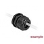 Kabelverschraubung für 2 runde Kabel | PG21 | 2x 8 mm | IP68 | Schwarz | 2 Stück