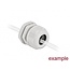 Kabelverschraubung für 2 runde Kabel | PG21 | 2x 8 mm | IP68 | Grau | 2 Stück