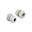 Kabelverschraubung für 3 runde Kabel | PG13.5 | 3x4 mm | IP68 | Grau | 2 Stück
