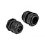Kabelverschraubung für 3 runde Kabel | PG21 | 3x 6 mm | IP68 | Schwarz | 2 Stück