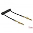 Delock 3,5mm Spiralkabel mit schraubbaren 6,35mm Jack Adaptern | 1 Meter