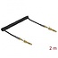 Delock 3,5mm Spiralkabel mit schraubbaren 6,35mm Jack Adaptern | 2 Meter