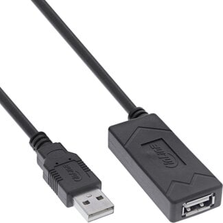 InLine InLine USB-A Verlängerungskabel aktiv | Stromversorgung über USB-C | USB 2.0 | 15 Meter