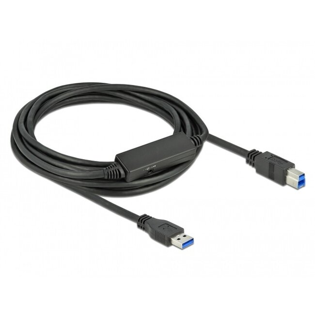 Delock Aktives USB-A zu USB-B Kabel | USB 3.0 5 Gbps | 5 Meter