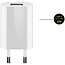 Goobay USB-Ladegerät flach 1x USB-A mit USB-C Kabel 5W weiß 1m