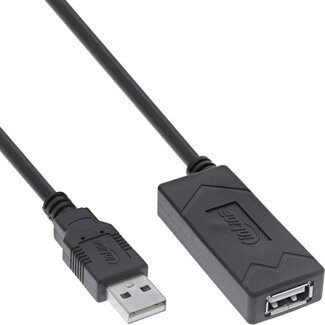 InLine InLine USB-A Verlängerungskabel aktiv | Stromversorgung über USB-C | USB 2.0 | 12,5 m
