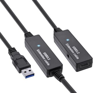 InLine InLine USB-A zu USB-C Aktives Verlängerungskabel | USB 3.0 5 Gbps | 15 Meter