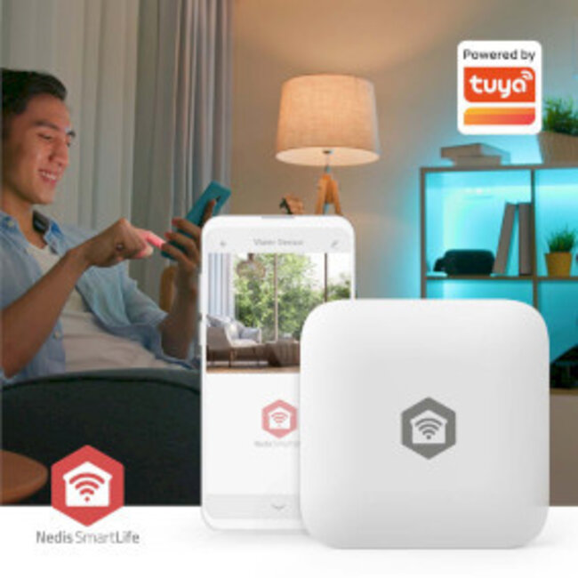 SmartLife Wassermelder | Zigbee 3.0 | Batteriebetrieben | Bis zu 12 Monate Laufzeit | Weiß