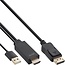 InLine HDMI-DisplayPort Kabel mit USB-A Stromversorgung | 4K 30Hz | 3 Meter