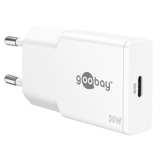 Goobay Goobay Slim USB-Ladegerät | USB-C PD | GaN | 30W | Weiß