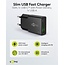 Goobay Slim USB-Ladegerät | USB-C PD + USB-A QC | GaN | 20W | Schwarz