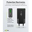 Goobay Slim USB-Ladegerät | USB-C PD + USB-A QC | GaN | 20W | Schwarz