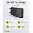 Goobay Slim USB-Ladegerät | USB-C PD + USB-A QC | GaN | 25W | Schwarz