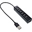 InLine USB-Hub (USB-A) | 7x USB-A | USB 2.0 | kompakt | 0,30 m