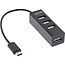 InLine USB-Hub (USB-C) | 4x USB-A | USB 2.0 | kompakt | 0,15 m