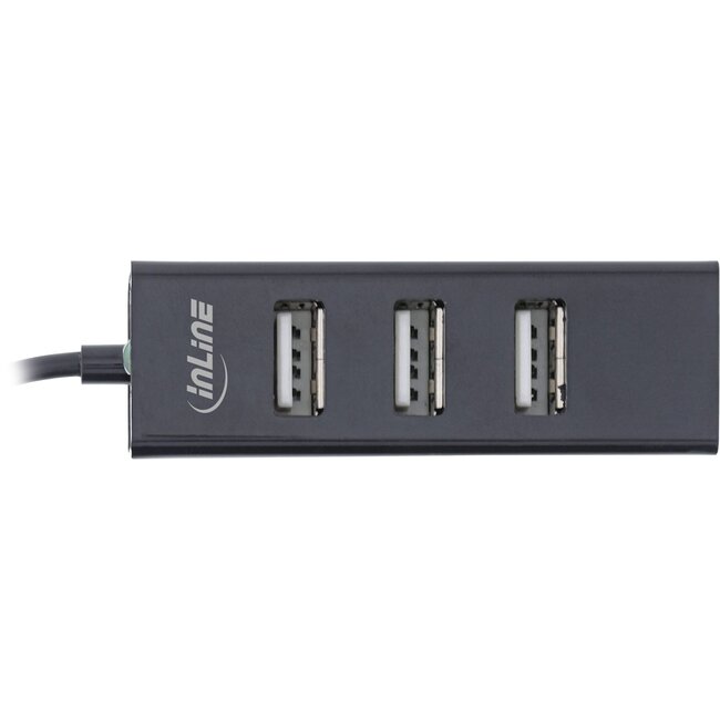 InLine USB-Hub (USB-C) | 4x USB-A | USB 2.0 | kompakt | 0,15 m