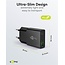 Goobay Slim USB-Ladegerät | USB-C PD + USB-A QC | GaN | 30W | Schwarz