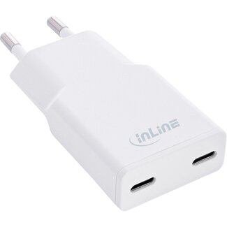 InLine InLine USB-Ladegerät | 2x USB-C PD | GaN | 30W | Weiß