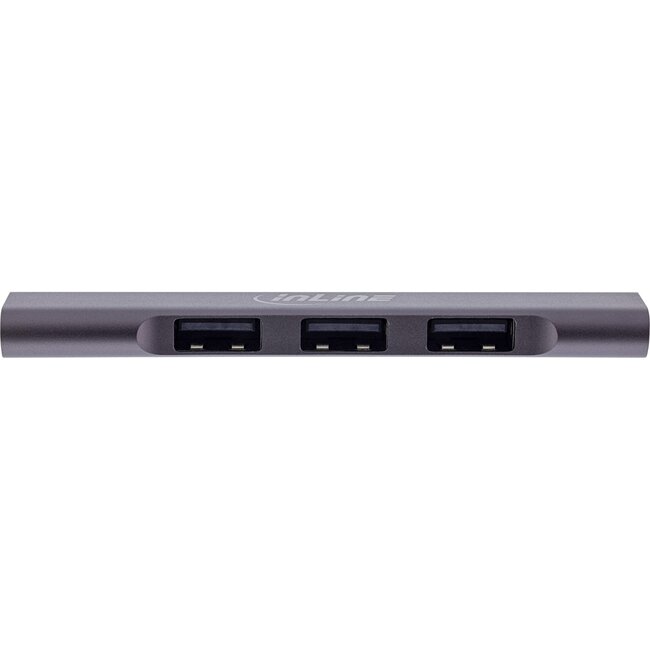 InLine USB-Hub (USB-C) | 4x USB-A | USB 2.0/3.0 | kompakt