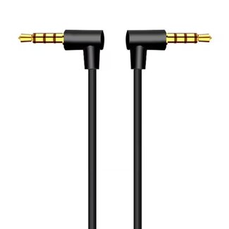 Universal 3,5mm Klinkenkabel | gewinkelt | 4-polig | vergoldet | 1 Meter