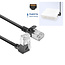 UFTP CAT6a Slimline Netzwerkkabel | Winkel-/Gerade Stecker | LSZH | Schwarz | 2 Meter