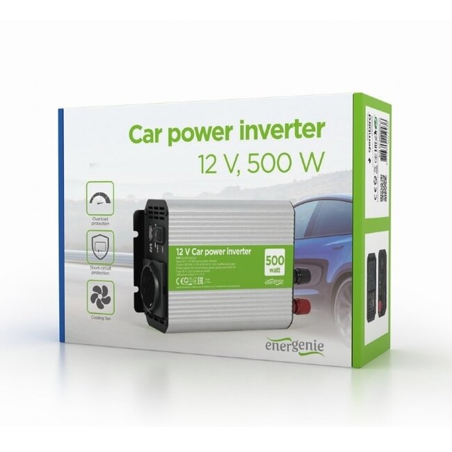 Energenie Wechselrichter 12V auf 230V + USB 500W modifizierte Sinus