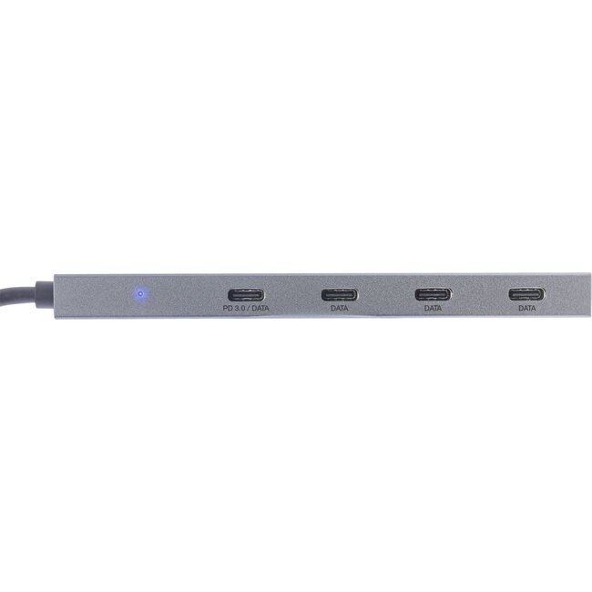 InLine USB-C Hub | 3x USB-C + 1x USB-C PD 100W | USB 3.1 10 Gbps | Aluminium | 0,15 m