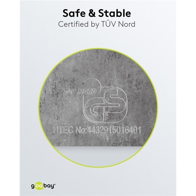 Goobay Wandhalterung für Satellitenschüssel | 35 cm Abstand | 50 mm Durchmesser | Silber