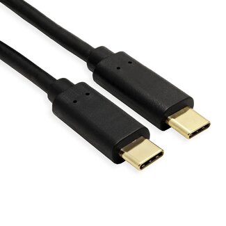 Value USB-C Kabel | vergoldet | USB 2.0 | PD 100W | Schwarz | 2 Meter