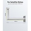 Goobay Wandhalterung für Satellitenschüssel | 45 cm Abstand | 50 mm Durchmesser | Silber