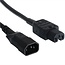 C15 - C14 Stromkabel für UPS/PDU | 3x 1,50mm² (PVC) | Schwarz | 1 Meter