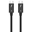 USB-C Kabel | Thunderbolt 4 | 40 Gbps | Intel zertifiziert | Schwarz | 0,80 m
