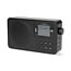 Tragbares FM-Radio | Akku/USB | Digital | 2W | 1,77" Schwarz-Weiß Display | Bluetooth® | Kopfhöreranschluss | Wecker | Schwarz