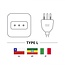 Reiseadapter West-Europa (Typ F) zu Brasilien (Typ N) | Schwarz