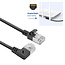 UFTP CAT6a Slimline Netzwerkkabel | Winkel-/Gerade Stecker | LSZH | Schwarz | 0,15 m