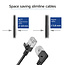 UFTP CAT6a Slimline Netzwerkkabel | Winkel-/Gerade Stecker | LSZH | Schwarz | 0,5 m