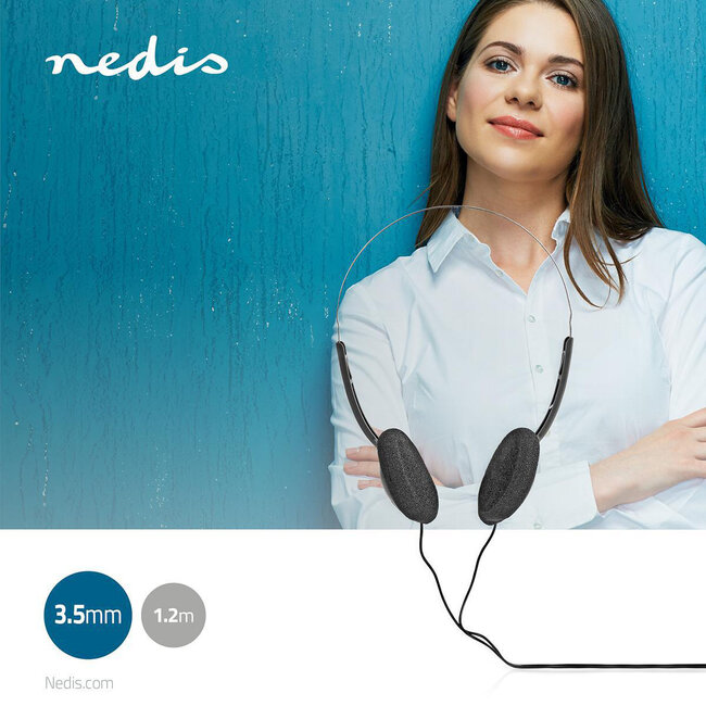 Nedis Leichte Slim-Line On-Ear Kopfhörer | 1,2 m