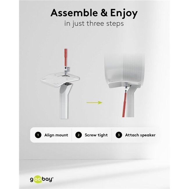 Goobay Stativ-Set für Sonos Era 300 | Weiß