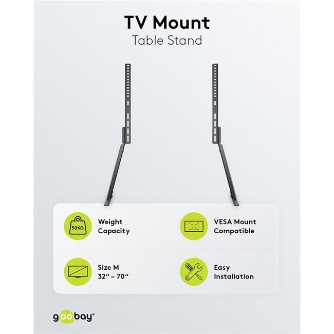 Goobay TV-Tischständer | 32-70 Zoll | fest | höhenverstellbar