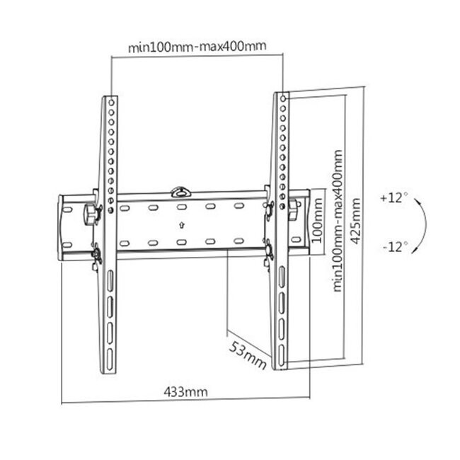 Gembird TV-Wandhalterung | bis 55 Zoll | neigbar