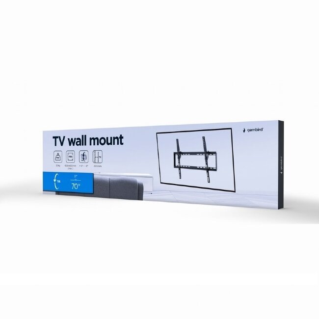 Gembird TV-Wandhalterung | bis 70 Zoll | neigbar | wandnah