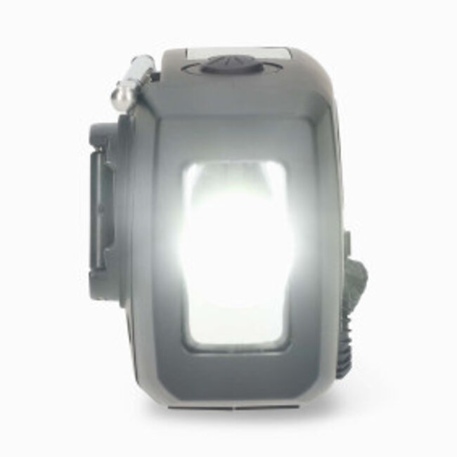 Notfallradio Tischmodell AM/FM Powerbank Akku/Handkurbel/USB Schwarz