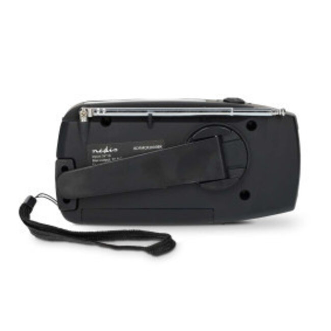 Notfallradio Tischmodell AM/FM Powerbank Akku/Handkurbel/USB Schwarz