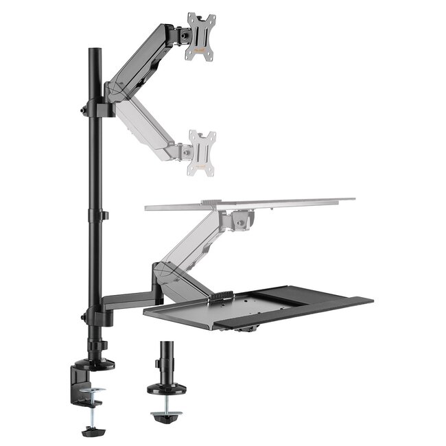 My Wall Monitorhalterung bis 32 Zoll mit Tastatur- und Mausablage | Interaktiv