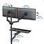 My Wall Bodenständer für 2 Monitore bis 32 Zoll mit Tastatur/Maus | interaktiv