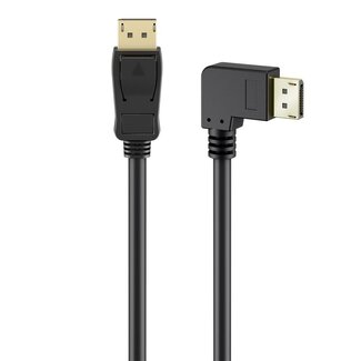 Goobay DisplayPort Kabel | Winkelstecker rechts | DP2.1a (10K 60Hz) | UHBR13.5 (54Gbit/s) | 3 Meter
