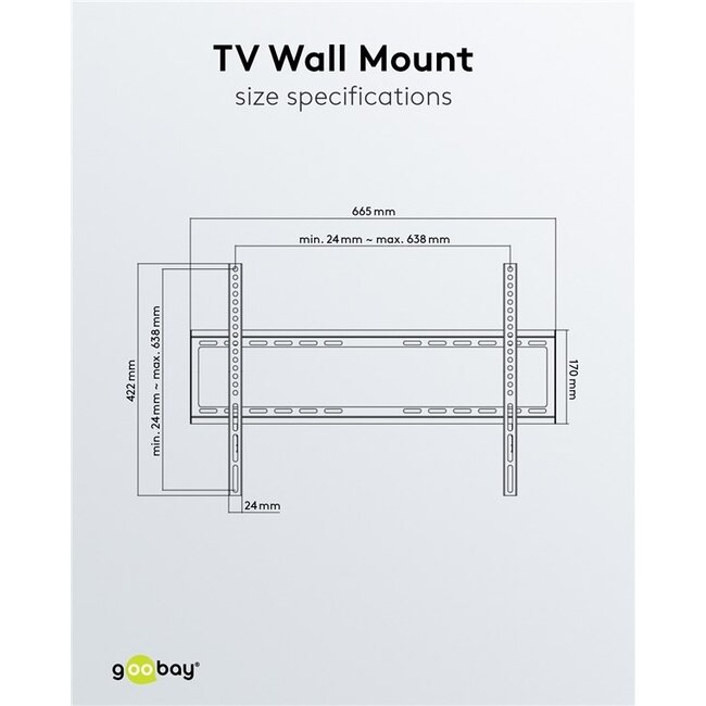 Goobay TV-Wandhalterung | bis 70 Zoll | fest