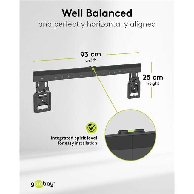 Goobay TV-Wandhalterung | bis 100 Zoll | fest | ultraschlank