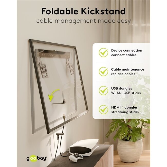 Goobay TV-Wandhalterung | bis 100 Zoll | fest | ultraschlank